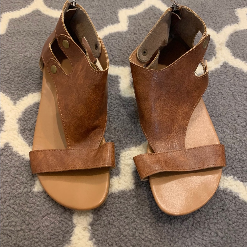 Leather flats